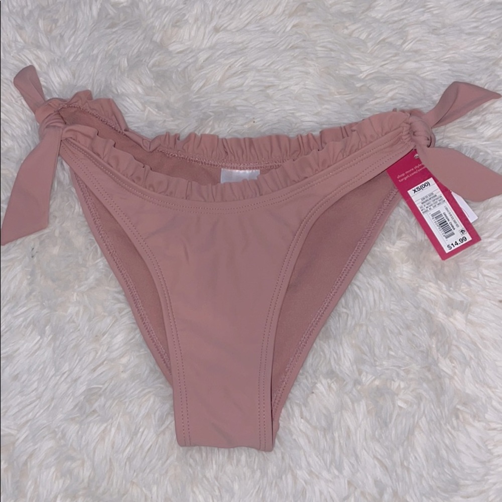 NWT Dusty pink high leg bikini bottoms 💗